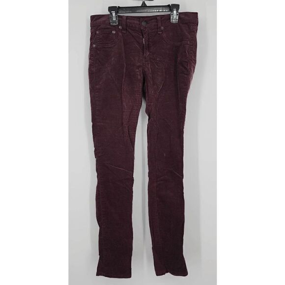 Rag & Bone Women's Wine Velvet Skinny Pants Size 28‎ - Picture 1 of 5